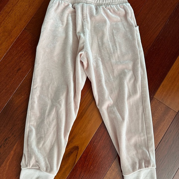 Children’s Place Light Pink Velvet Joggers - Picture 3 of 4